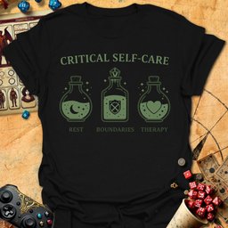 Critical Self Care Tee Gift For Tabletop Gamer