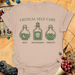 Critical Self Care Tee Gift For Tabletop Gamer