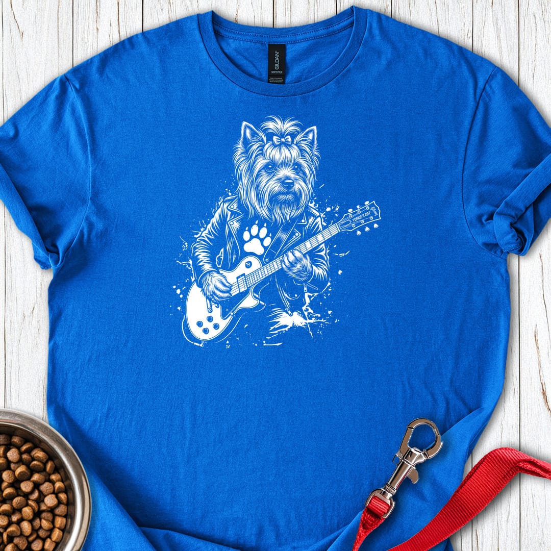 Yorkshire Terrier Guitar T Shirt Gift For Dog Lover
