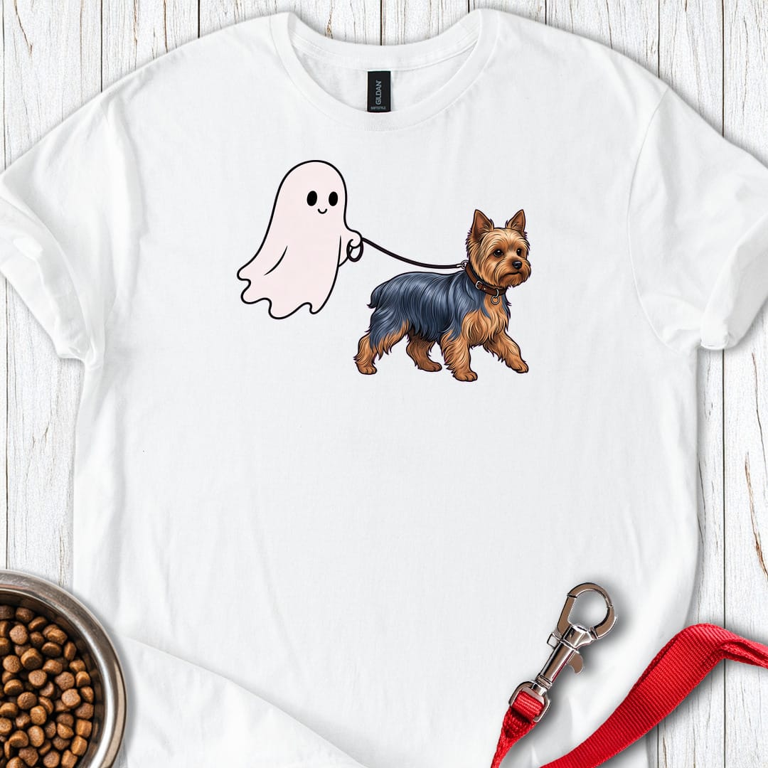 Yorkshire Terrier Ghost Walk T Shirt Gift For Dog Lover