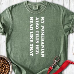 Pomeranian Tilts Her Head Premium Tee Gift For Dog Lover