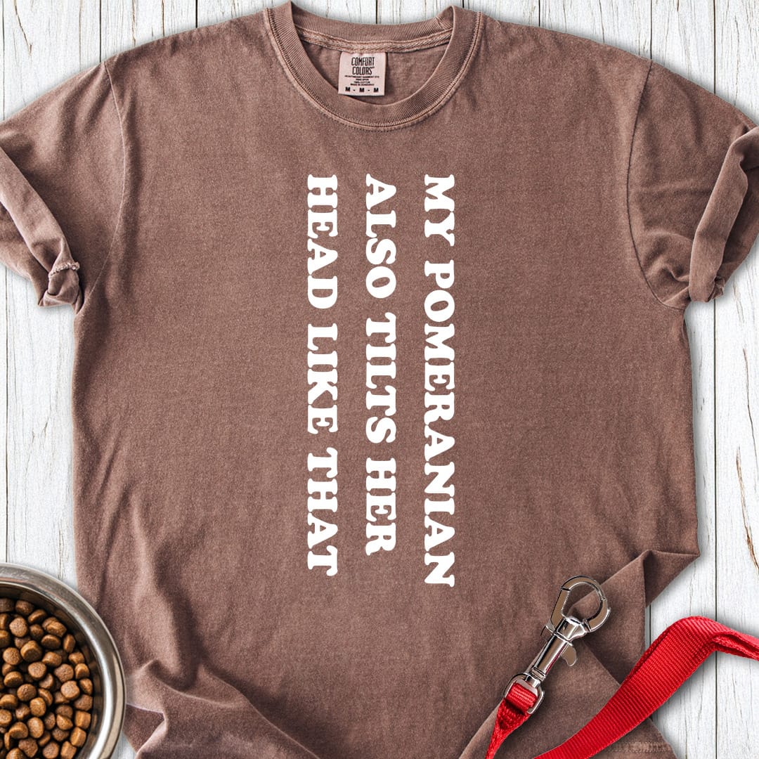 Pomeranian Tilts Her Head Premium Tee Gift For Dog Lover