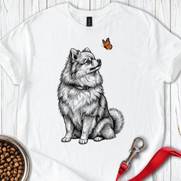 Pomeranian Butterfly T Shirt Gift For Dog Lover