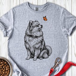 Pomeranian Butterfly T Shirt Gift For Dog Lover