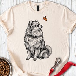 Pomeranian Butterfly T Shirt Gift For Dog Lover