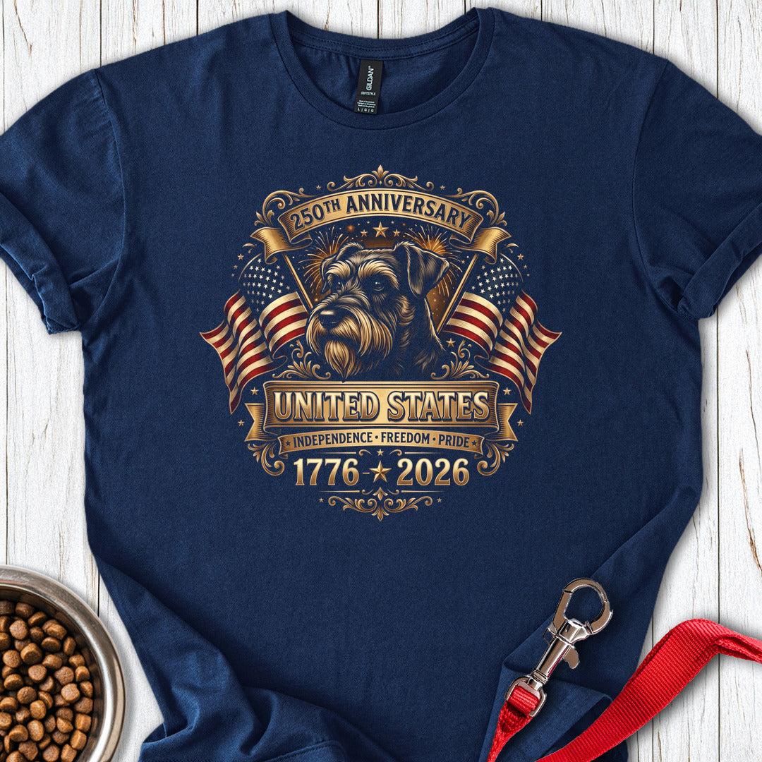Schnauzer 250 Years USA T Shirt Gift For Dog Lover