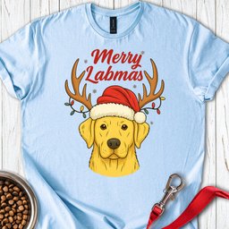 Yellow Labrador Christmas T Shirt Gift For Dog Lover