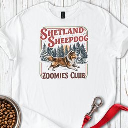 Shetland Sheepdog Zoomies Club T Shirt Gift For Dog Lover