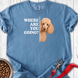 Standard Poodle Where Are You Going Apricot Premium Tee Gift For Dog Lover