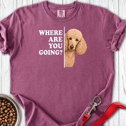 Standard Poodle Where Are You Going Apricot Premium Tee Gift For Dog Lover