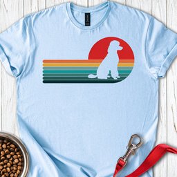 Standard Poodle Retro Sunset 2 T Shirt Gift For Dog Lover