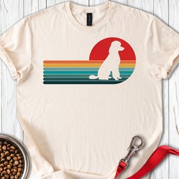 Standard Poodle Retro Sunset 2 T Shirt Gift For Dog Lover