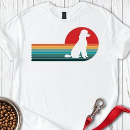 Standard Poodle Retro Sunset 2 T Shirt Gift For Dog Lover