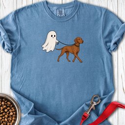 Vizsla Ghost Halloween Premium Tee Gift For Dog Lover