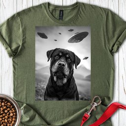 Rottweiler Ufo T Shirt Gift For Dog Lover