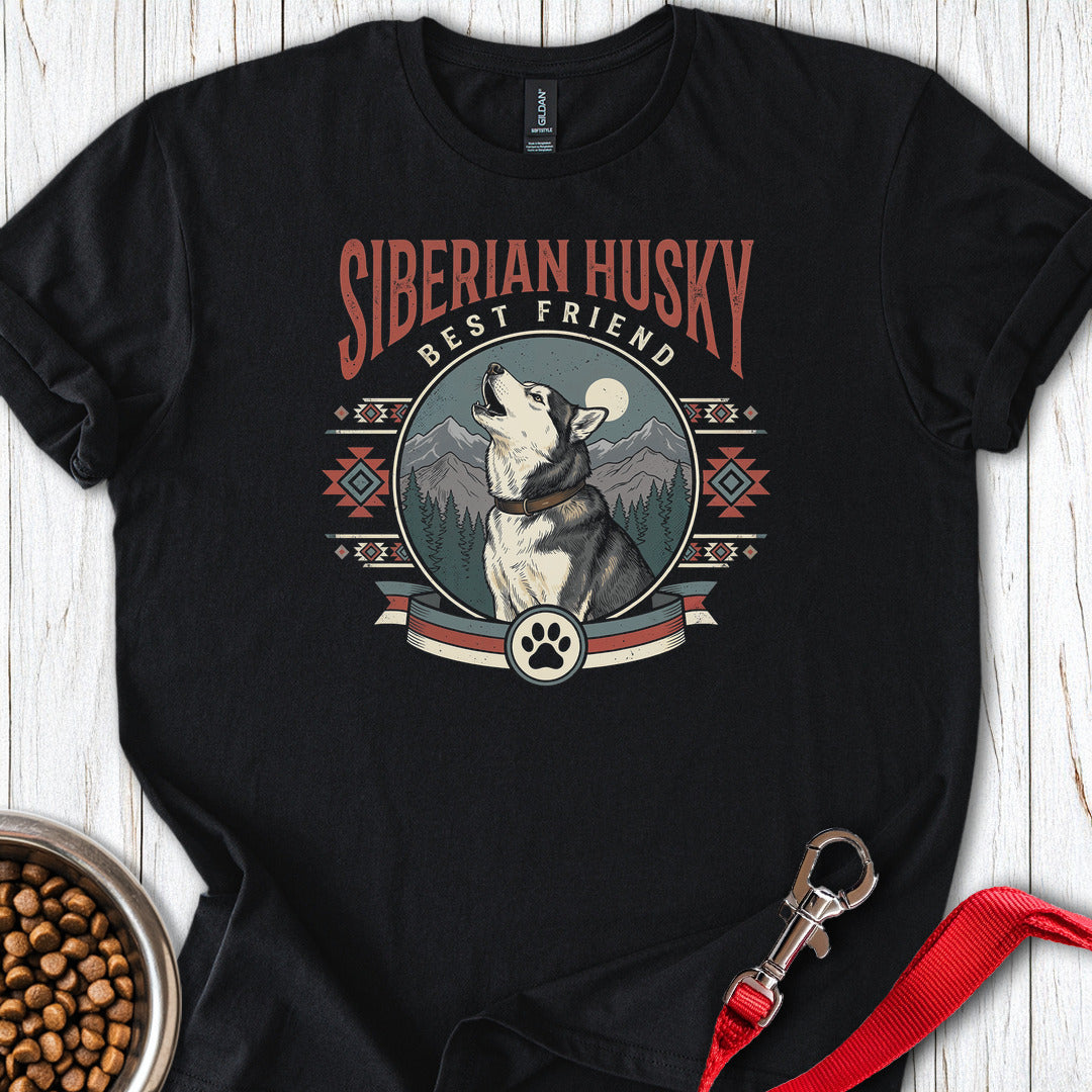 Siberian Husky Best Friend T Shirt Gift For Dog Lover