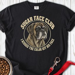 Sugar Face Boxer Boy Premium Tee Gift For Dog Lover