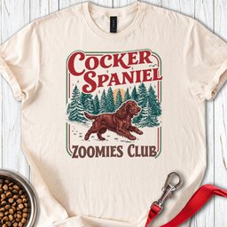 Red Cocker Spaniel Zoomies Club T Shirt Gift For Dog Lover