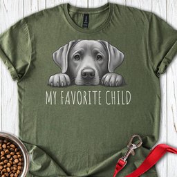 Silver Labrador Favorite Child T Shirt Gift For Dog Lover