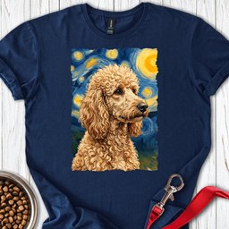 Standard Poodle Van Gogh Apricot T Shirt Gift For Dog Lover