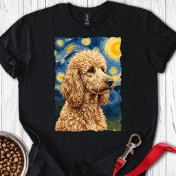 Standard Poodle Van Gogh Apricot T Shirt Gift For Dog Lover