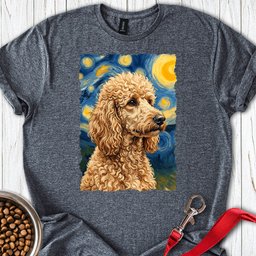 Standard Poodle Van Gogh Apricot T Shirt Gift For Dog Lover