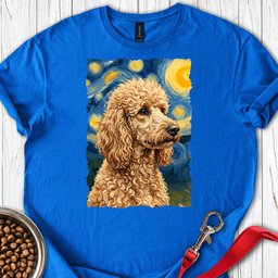 Standard Poodle Van Gogh Apricot T Shirt Gift For Dog Lover