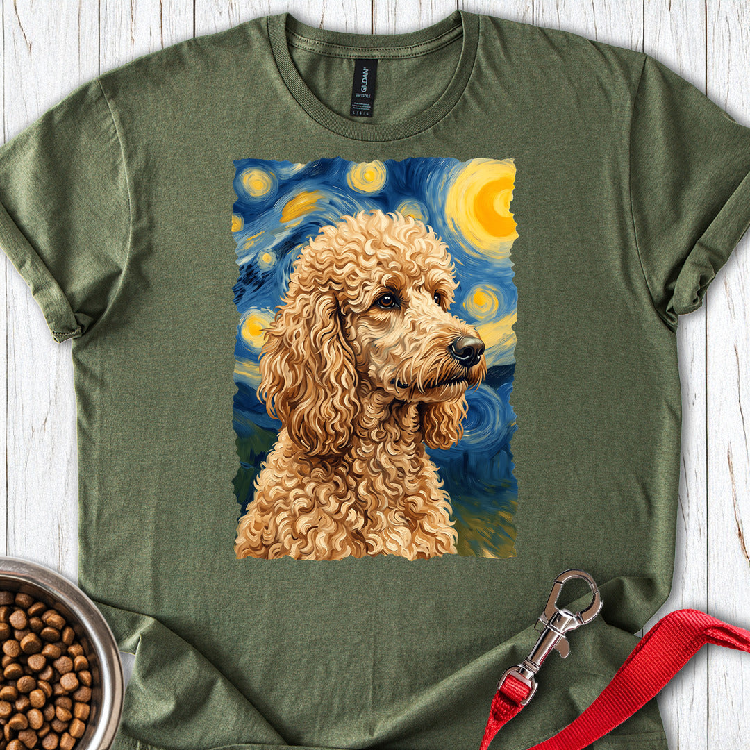 Standard Poodle Van Gogh Apricot T Shirt Gift For Dog Lover