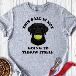 Throw Ball Black Labrador T Shirt Gift For Dog Lover