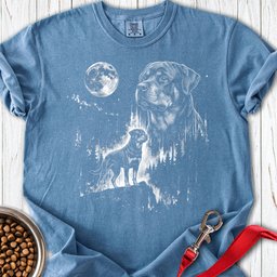 Rottweiler Moonlight Premium Tee Gift For Dog Lover