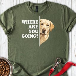 Yellow Labrador Following T Shirt Gift For Dog Lover