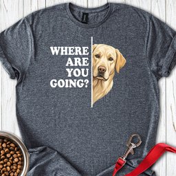 Yellow Labrador Following T Shirt Gift For Dog Lover