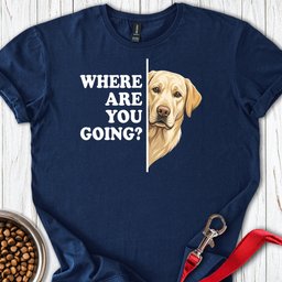 Yellow Labrador Following T Shirt Gift For Dog Lover