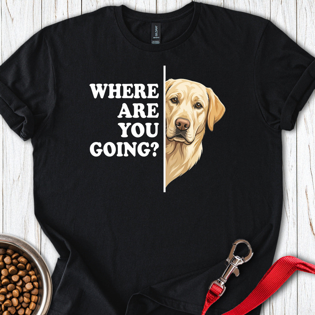 Yellow Labrador Following T Shirt Gift For Dog Lover