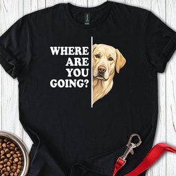 Yellow Labrador Following T Shirt Gift For Dog Lover