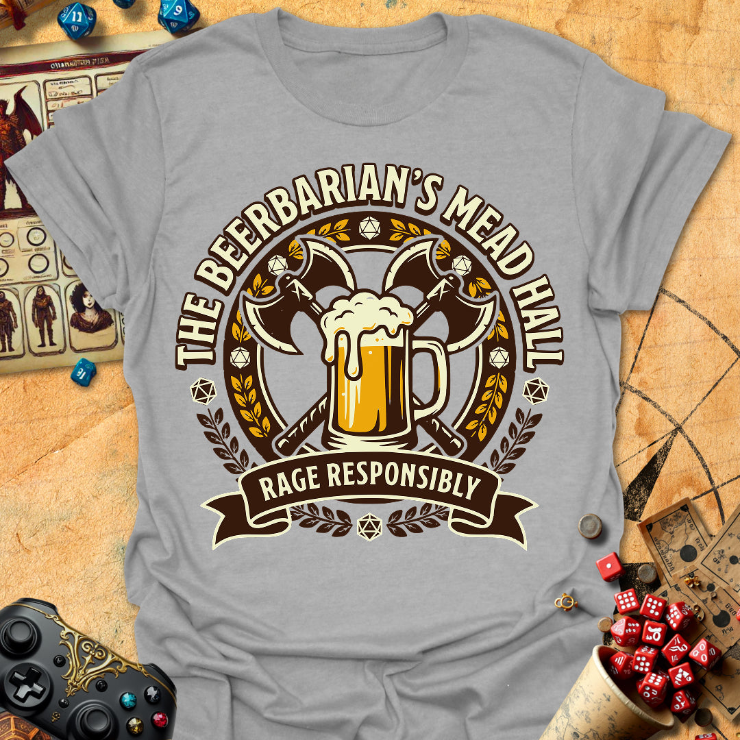 Beerbarians Mead Hall Tee Gift For Tabletop Gamer