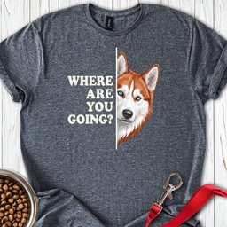 Red And White Husky Alert T Shirt Gift For Dog Lover
