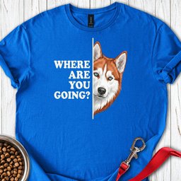 Red And White Husky Alert T Shirt Gift For Dog Lover