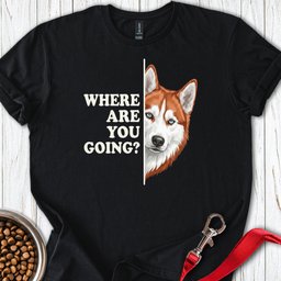 Red And White Husky Alert T Shirt Gift For Dog Lover