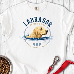 Yellow Labrador Swimming Club Premium Tee Gift For Dog Lover