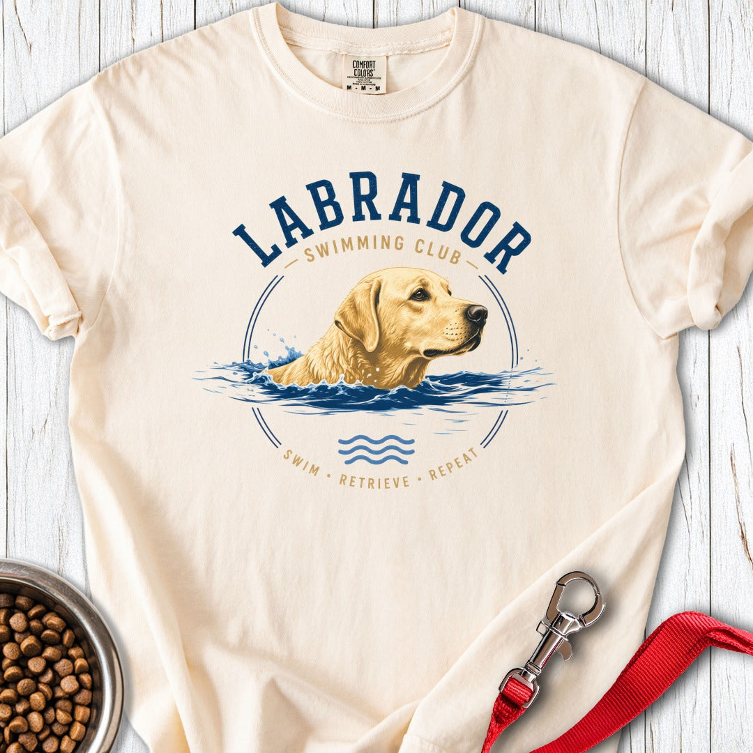Yellow Labrador Swimming Club Premium Tee Gift For Dog Lover