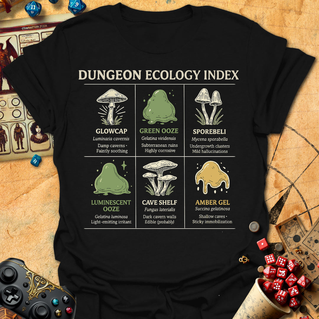 Dungeon Ecology Index Tee Gift For Tabletop Gamer