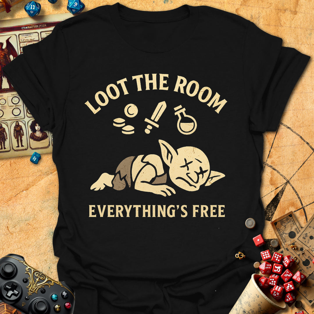 Loot The Room Tee Gift For Tabletop Gamer