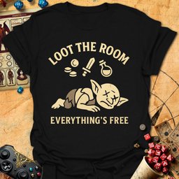 Loot The Room Tee Gift For Tabletop Gamer