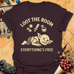 Loot The Room Tee Gift For Tabletop Gamer
