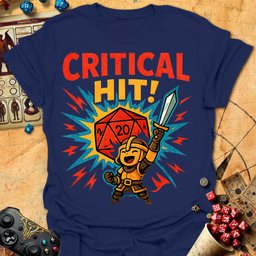 Critical Hit Tee Gift For Tabletop Gamer