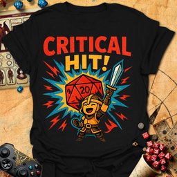 Critical Hit Tee Gift For Tabletop Gamer