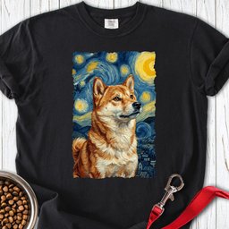Shiba Inu Van Gogh Premium Tee Gift For Dog Lover