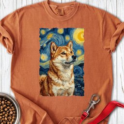 Shiba Inu Van Gogh Premium Tee Gift For Dog Lover