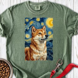 Shiba Inu Van Gogh Premium Tee Gift For Dog Lover